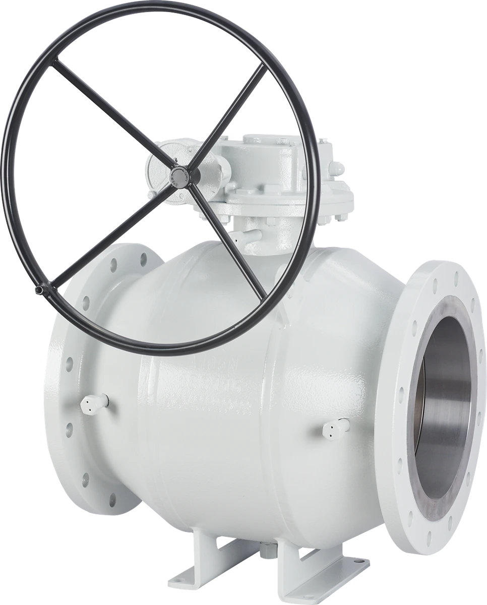 Gear-operated ball valve