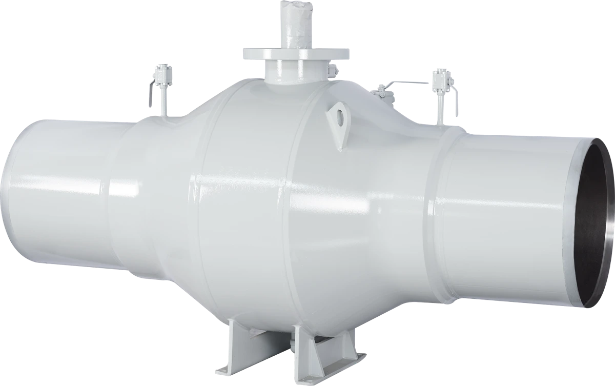 Fully welded ball valve with weld ends