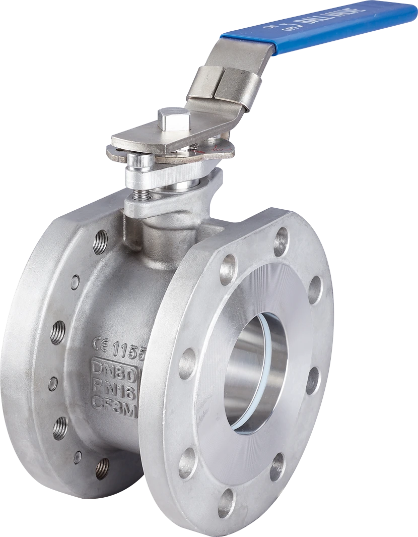 Lever-operated floating ball valve
