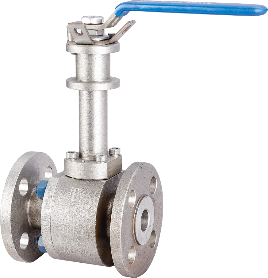Lever-operated ball valve with extended stem