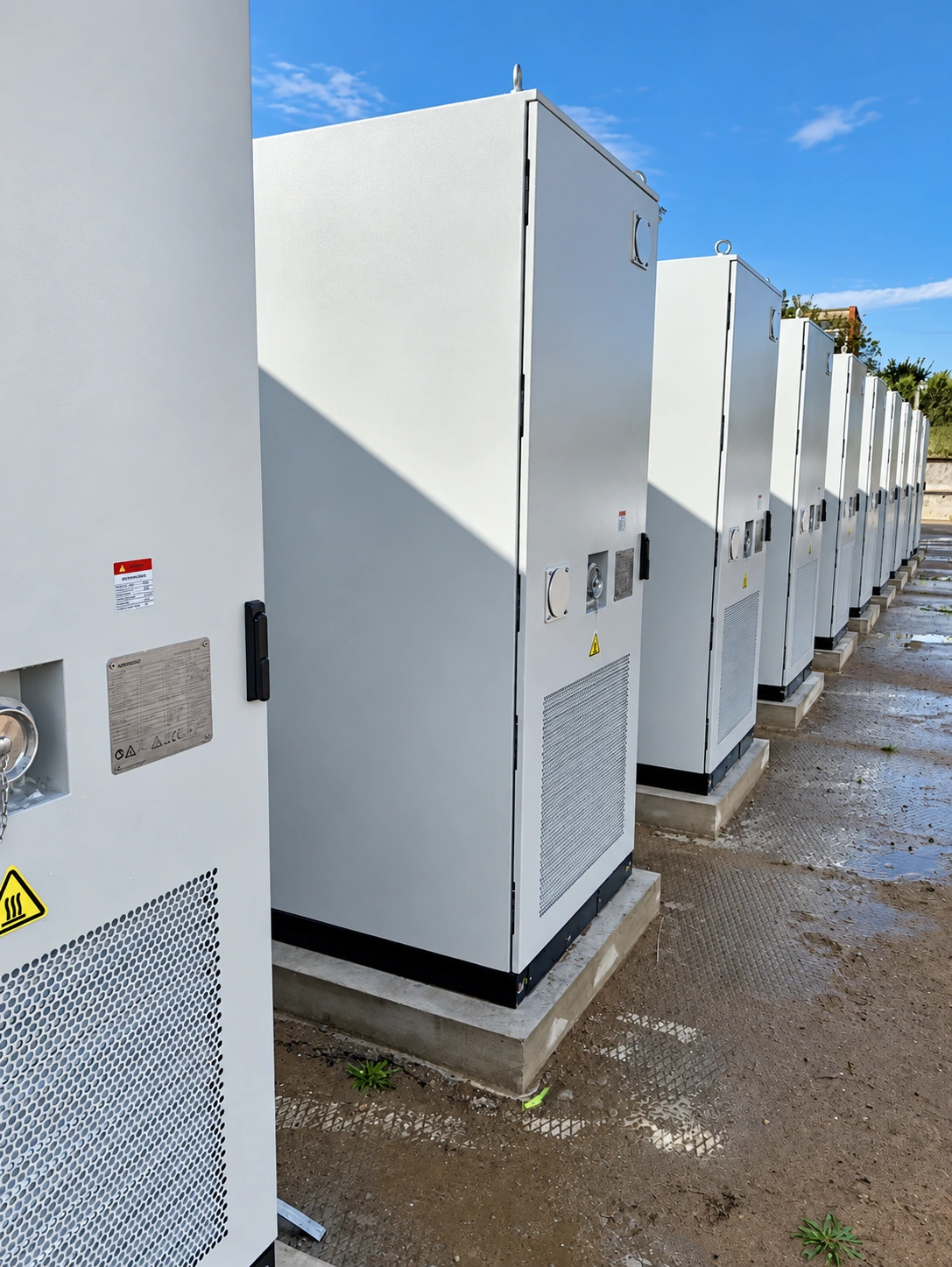 Outdoor battery storage cabinets
