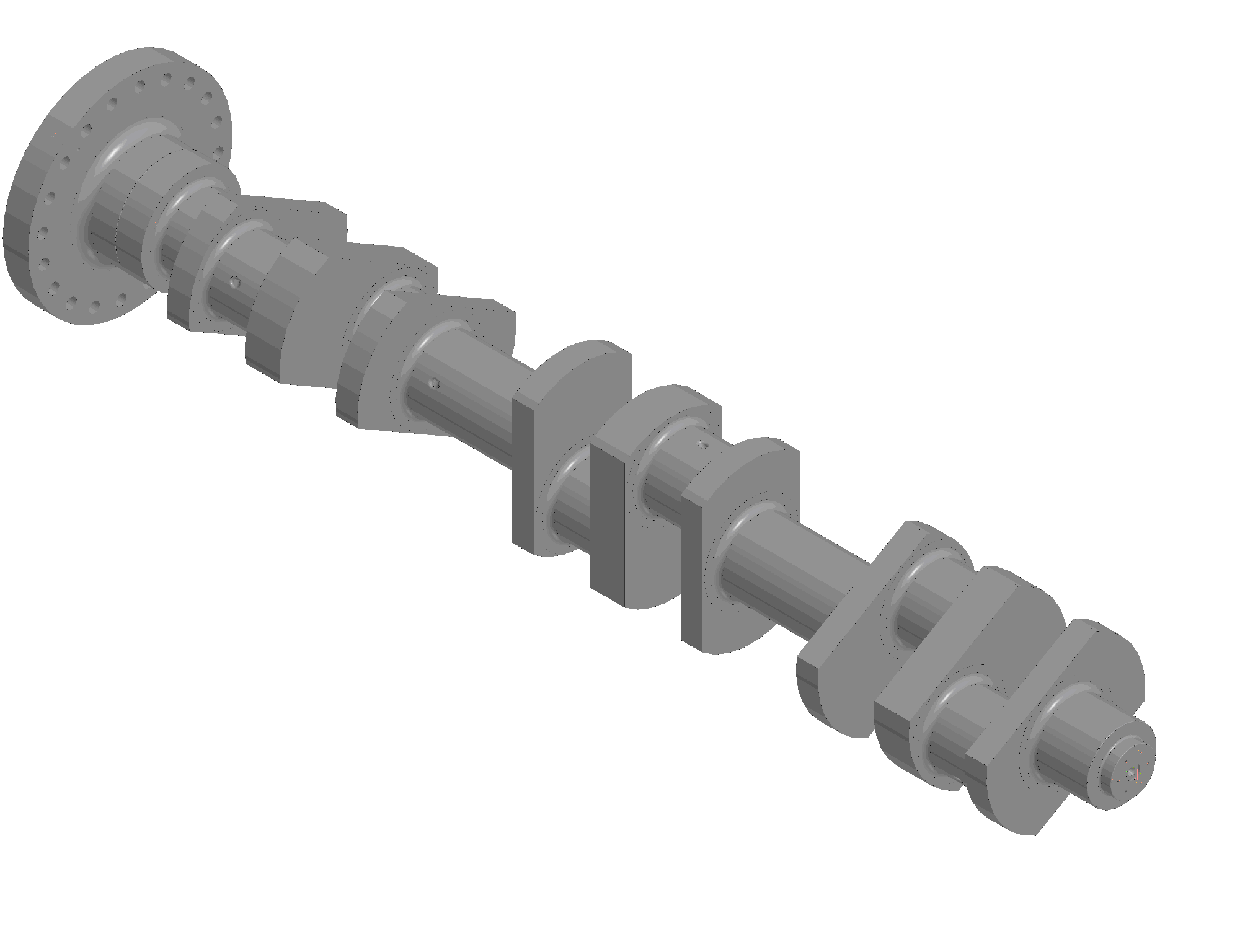 Reconstructed crankshaft CAD model